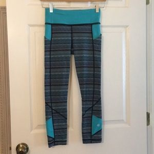 Blue cropped leggings by lululemon athletica